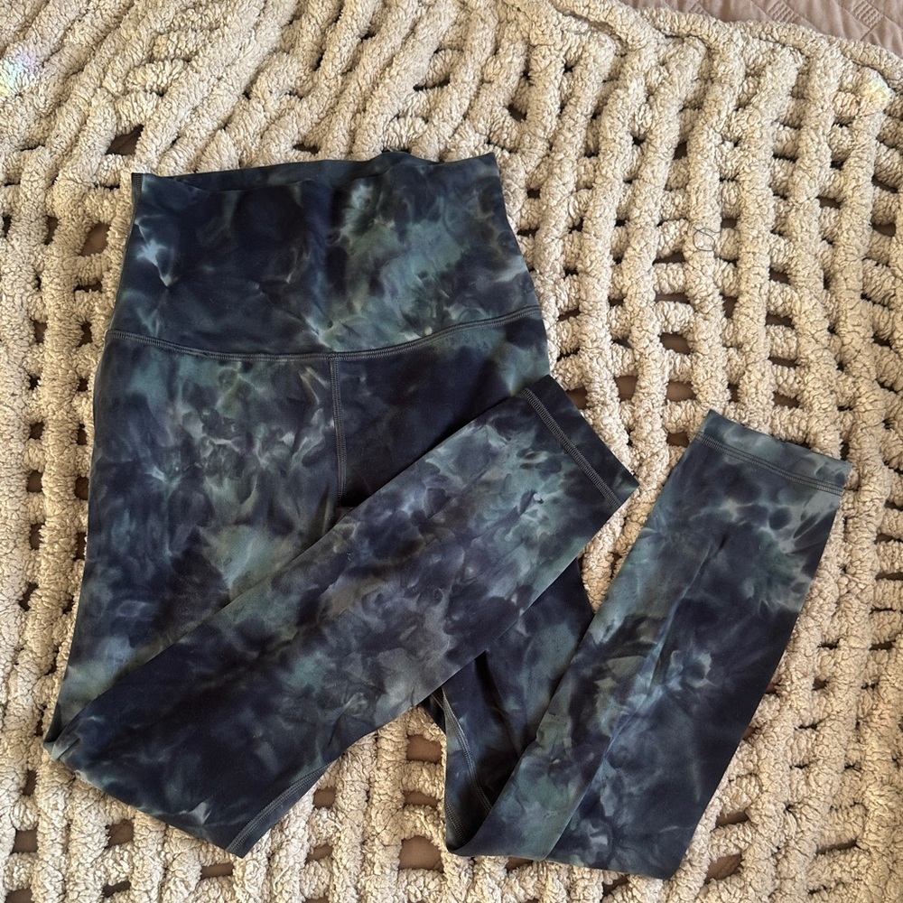 lululemon athletica Blue Tie-Dye Leggings